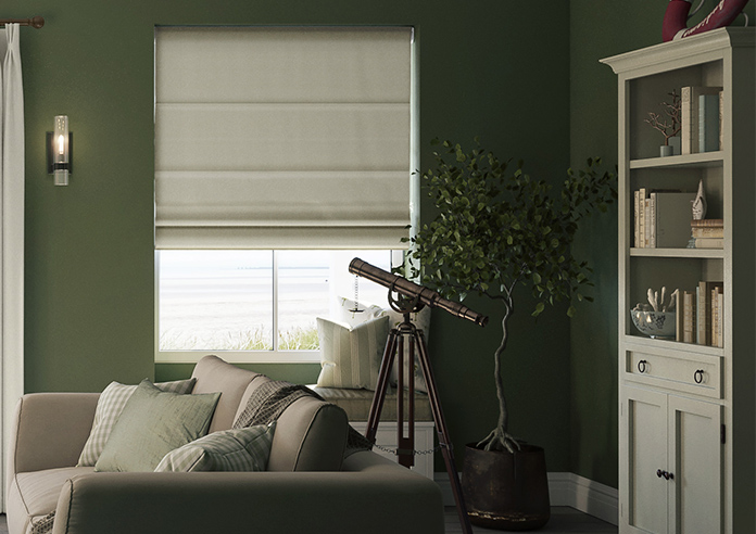 Soft Chevron, Toffee - Motorised Roman Blind - Image 3